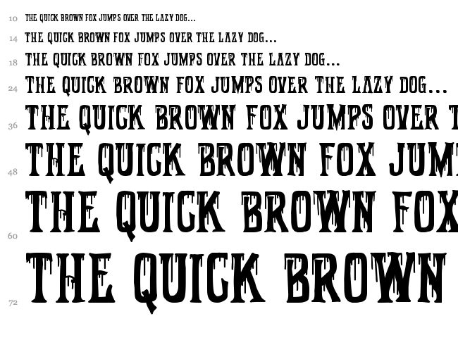 Victorian Gang font waterfall